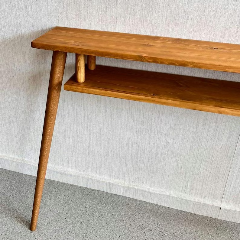 Solid Wood Console Table, Slim Entryway Table With Storage, Narrow Console Table, Console Table for entryway, Entry Console, Hallway Stand