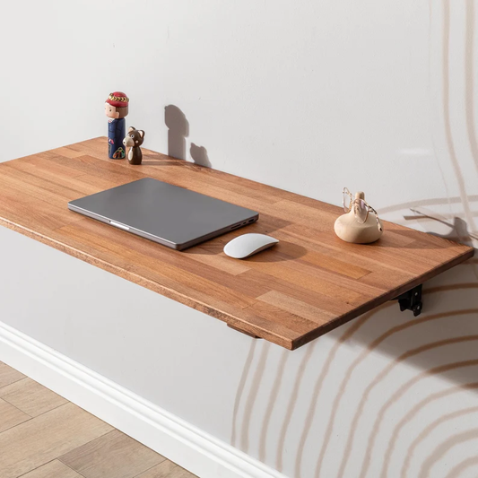Space Saver Folding Floating Desk, Wooden Folding Table, Wall Mount Study Desk, Fold Down Dining Table, Murphy Desk, Home Office Desk